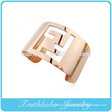 bangles part gold plated stainless steel hollow out wholesale fashion jewelry